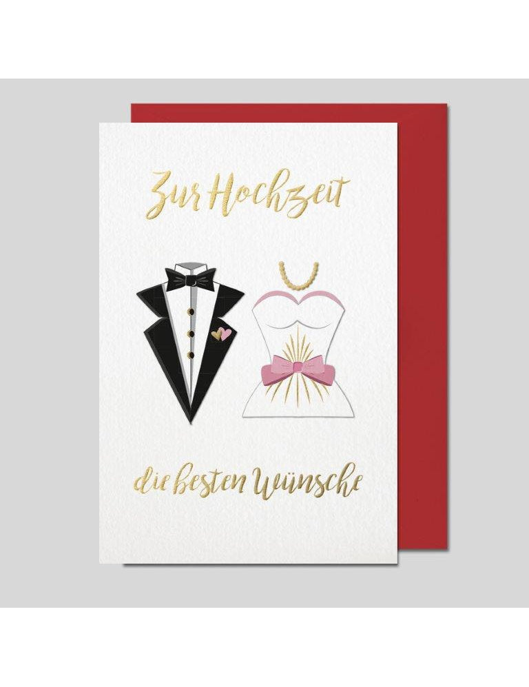 Doppelkarte. Hochzeit Impressione