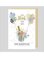 Doppelkarte. Avantgarde - Geburtstagskarte Viel Glück
