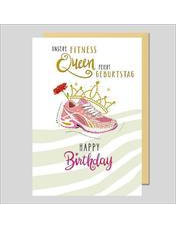 Doppelkarte. Avantgarde - Geburtstagskarten Fitness-Queen