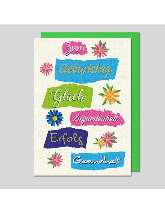 Zum Geburtstag, Glück, Zufriedenheit, Erfolg, Gesundheit