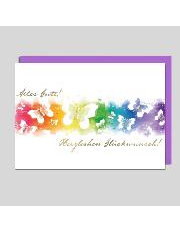 Doppelkarte. Glückwunsch - Alles Gute!