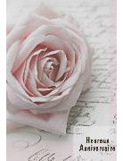 Doppelkarte. Heureux Anniversaire