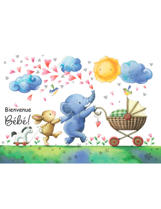 Carte double. Bienvenue Bebe