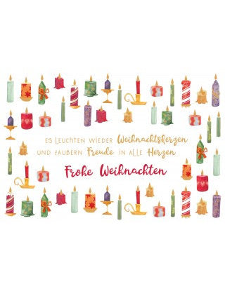 Doppelkarte. Green Karma X-MAS - Viele Weihnachtskerzen