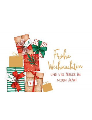 Doppelkarte. Green Karma X-MAS - Hübsche Geschenke