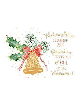 Doppelkarte. Green Karma X-MAS - Glöckchen klingen weit und breit