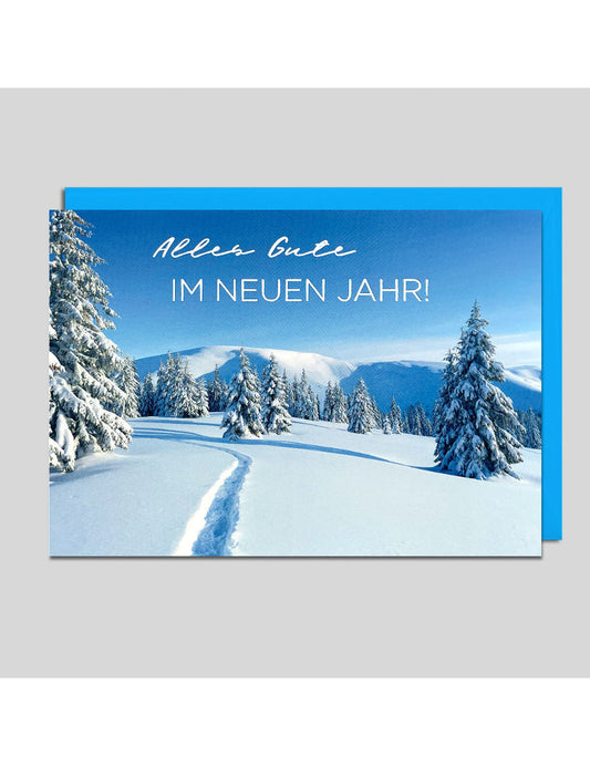 Doppelkarte. Winterlandschaft /blanko