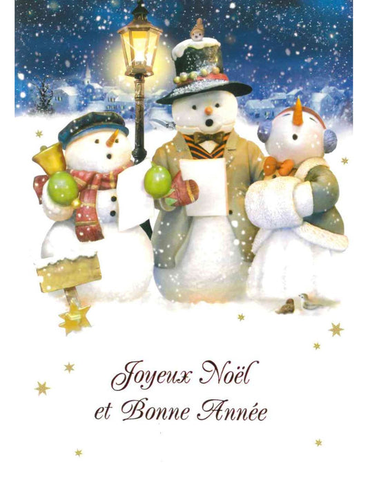 Carte double. Joyeux Noël et Bonne Année