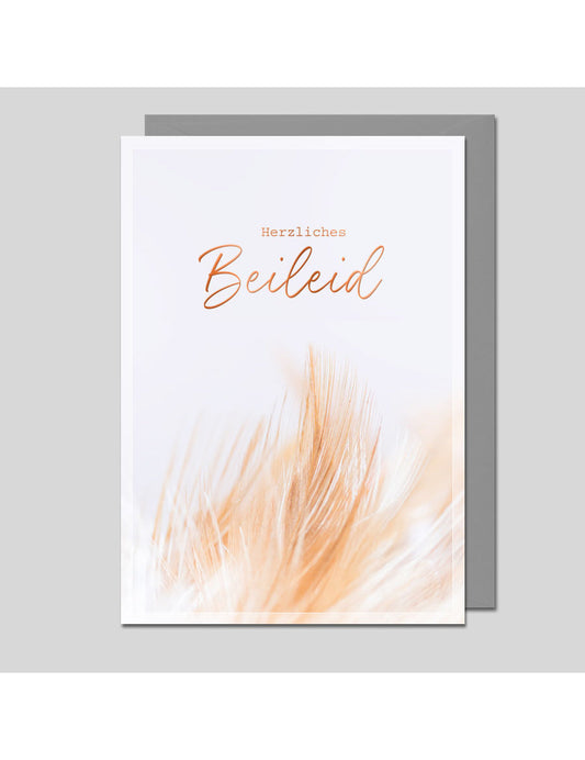 Doppelkarte. Herzliches Beileid