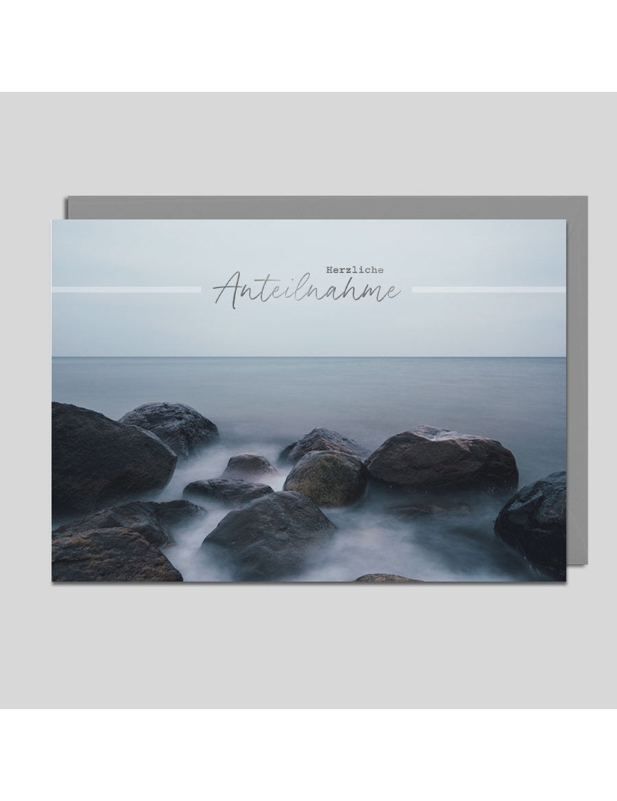 Doppelkarte. Herzliche Anteilnahme