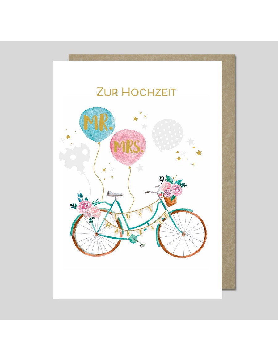 Doppelkarte. AQUARELLE / Zur Hochzeit