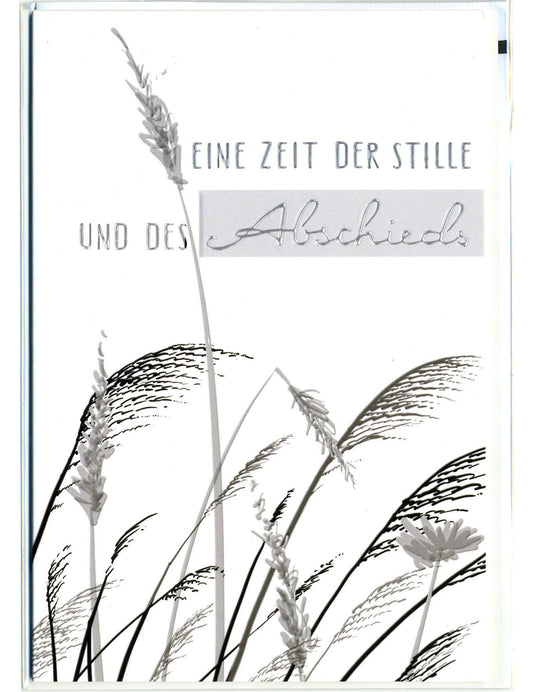 Doppelkarte / Trauer / hoch