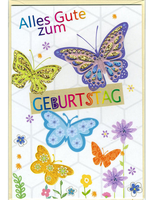 Doppelkarte / Geburtstag / hoch