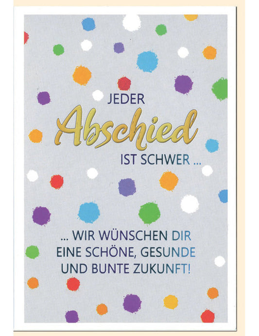 Doppelkarte / Abschied / hoch