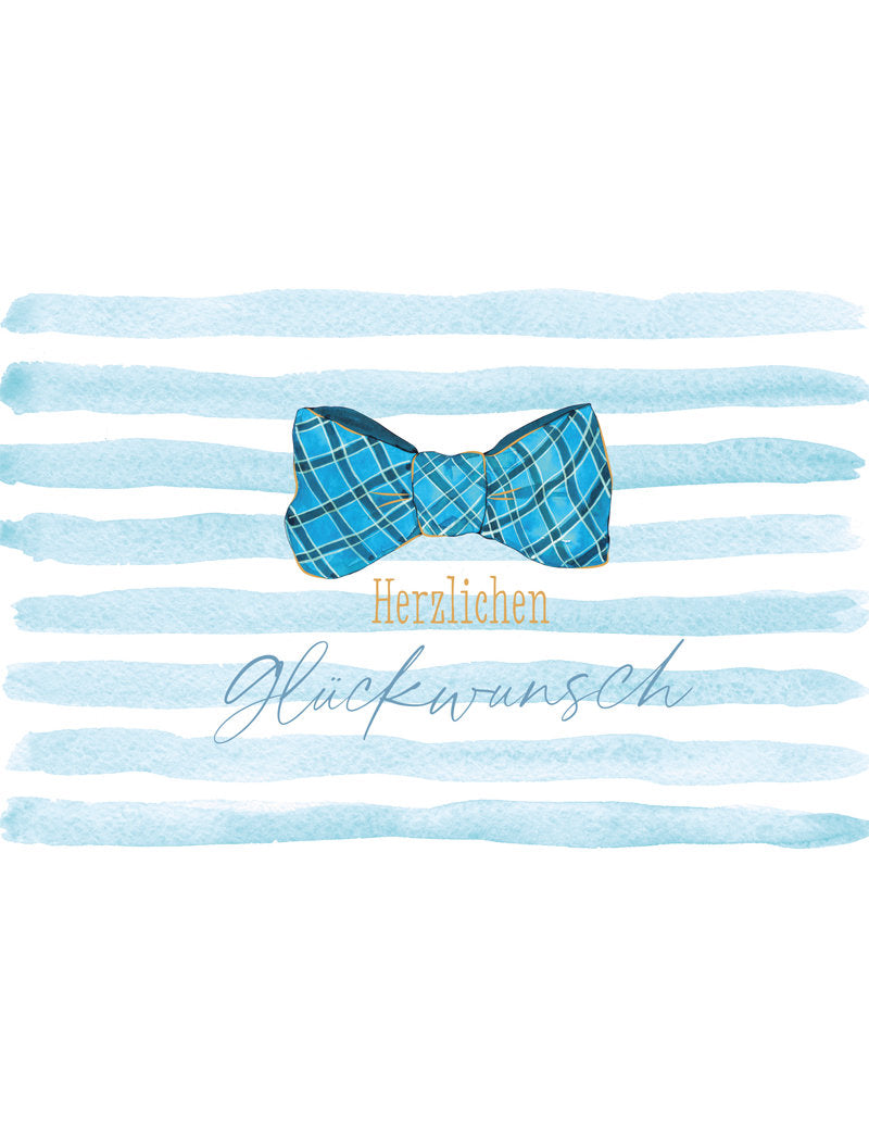 Doppelkarte. Green Karma / Herzlichen Glückwunsch / Fliege