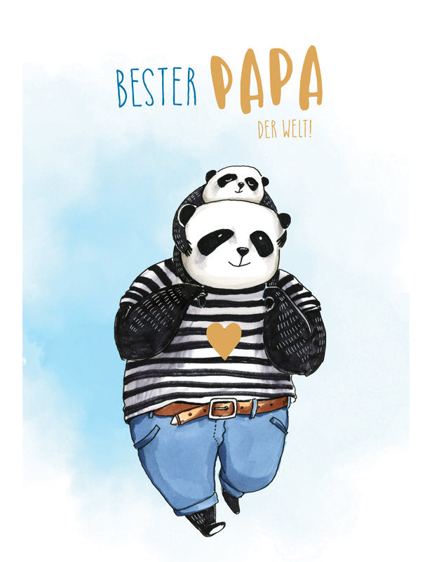 Doppelkarte. Green Karma / Panda Papa