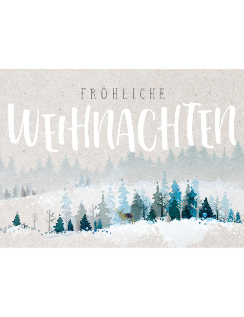 Postkarte. Frohes Fest / Weihnachten / Quer