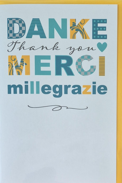 Danke, Thank you, Merci, millegrazie (B6)