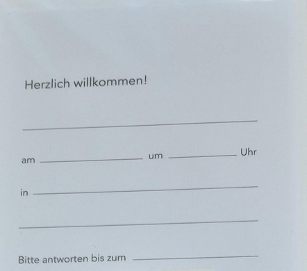 6 Einladungskarten