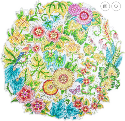 Diamond Painting Dekokranz (Motiv: Blumenpracht)