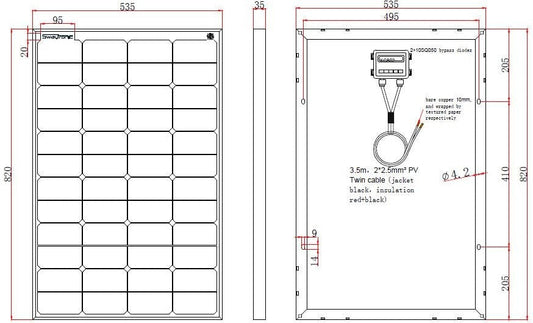 Swaytronic Solarpanel Monokristallin Sunpower, starr, 90 W - Retoure