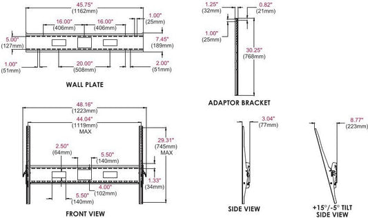 Peerless-AV SmartMount Wandhalter für 60"-95" Displays - Retoure
