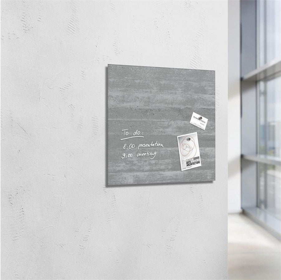 Sigel Magnethaftendes Glassboard artverum 48 cm x 48 cm, Grau - Retoure