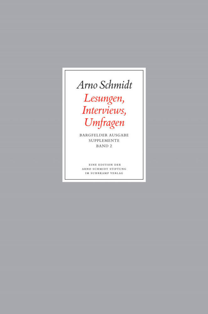 Lesungen, Interviews, Umfragen, Buch u. DVD u. 12 CD-Audios (Arno Schmidt)