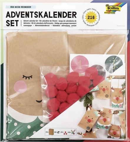 Adventskalender Set (Red nose Reindeer)