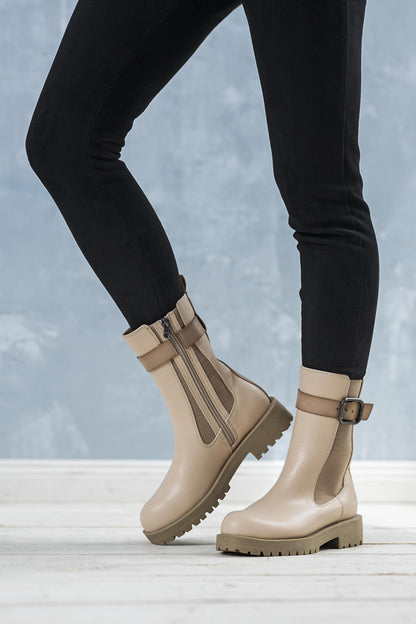 Blowfish Damen Stiefelette "Ace" beige, (Grösse: 41)