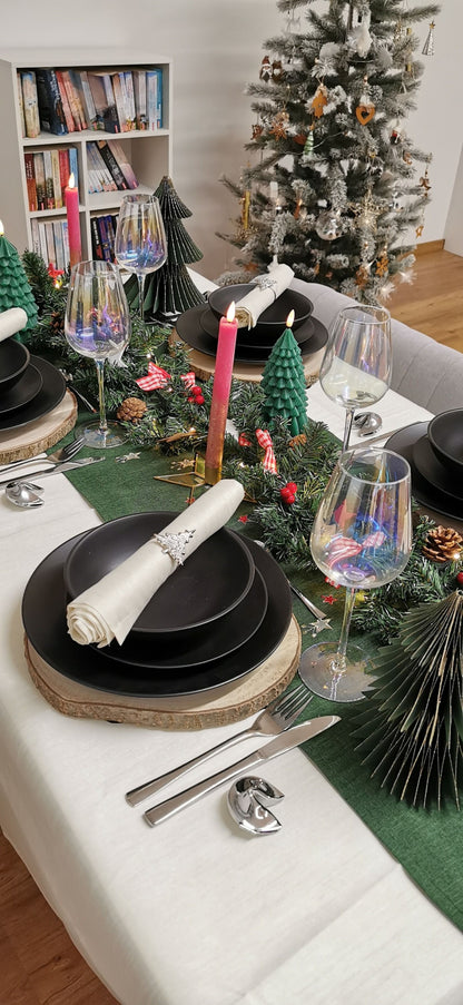 Tischläufer "Sternenzauber" dunkelgrün, 40x140cm