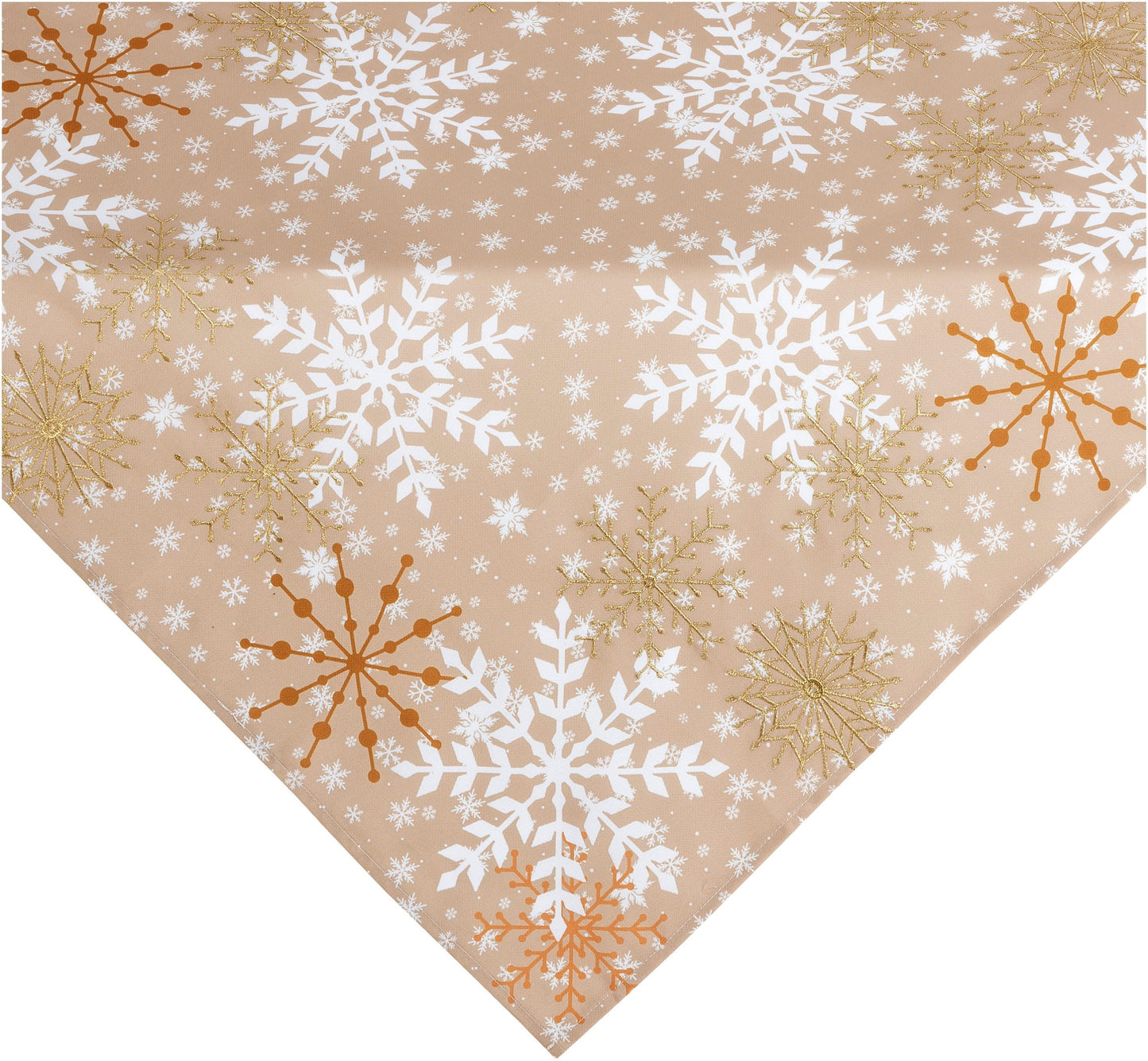 Mitteldecke Goldene Eisblumen (Grösse: 85 x 85cm)