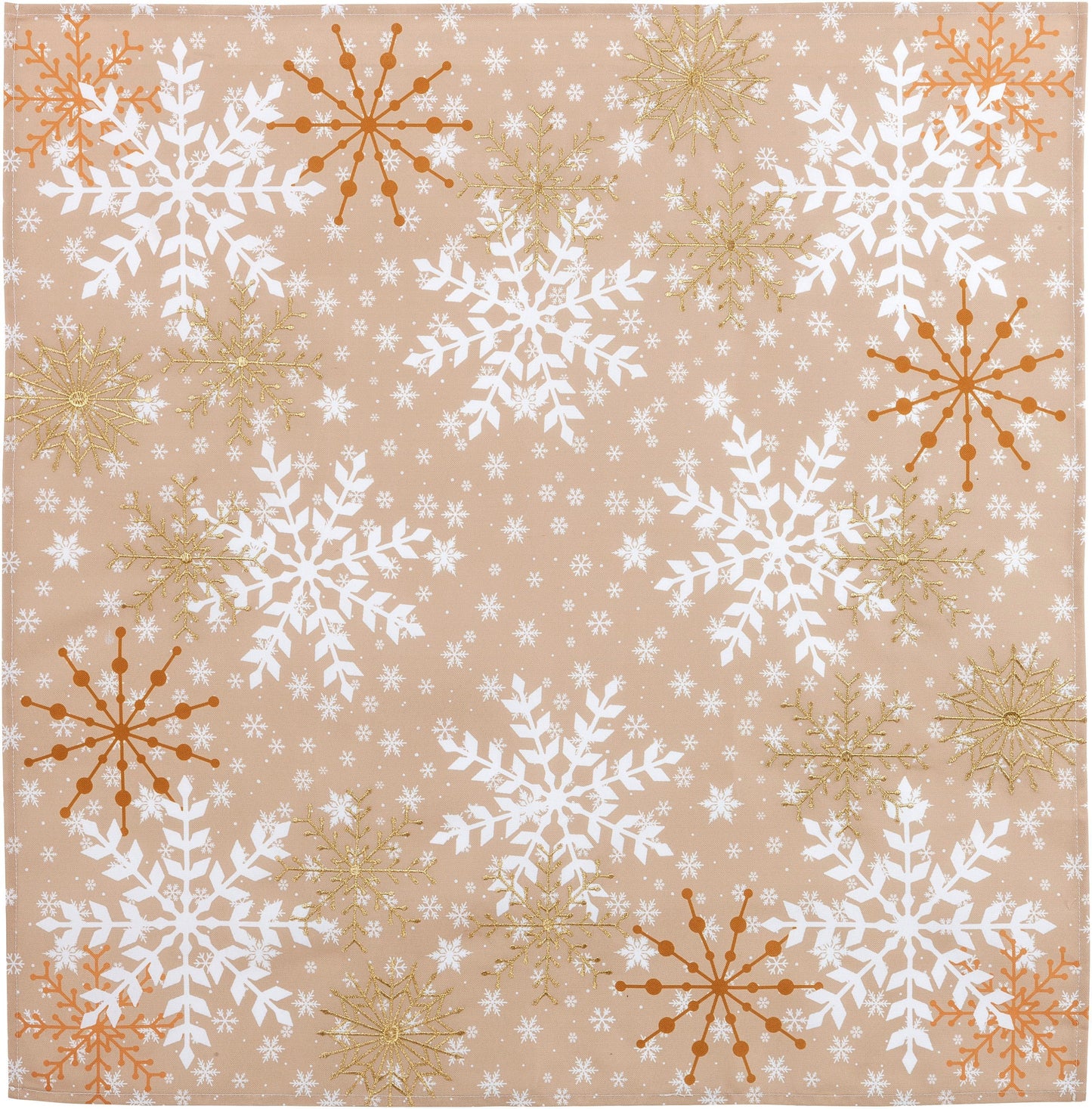 Mitteldecke Goldene Eisblumen (Grösse: 85 x 85cm)