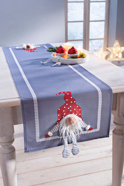 Tischläufer Wichtel "Wolle" 40x140cm