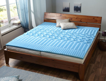 5-Zonen Matratzentopper mit Bambusbezug (Grösse: 200 x 140 cm)