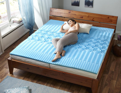 5-Zonen Matratzentopper mit Bambusbezug (Grösse: 200 x 140 cm)