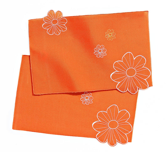 Tischsets "Orange Flower" 2er-Set