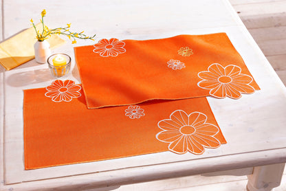 Tischsets "Orange Flower" 2er-Set