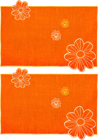 Tischsets "Orange Flower" 2er-Set
