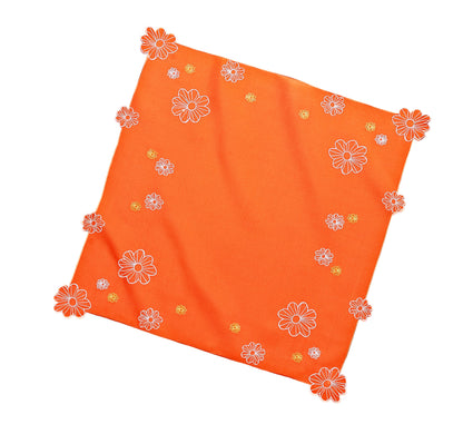 Mitteldecke "Orange Flower" 85x85cm