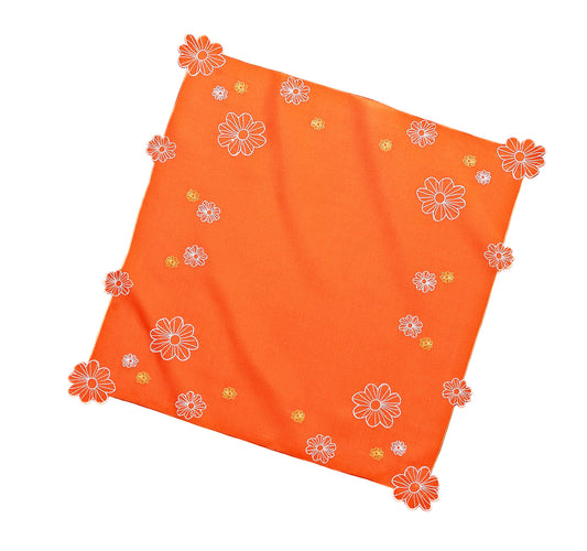 Mitteldecke "Orange Flower" 85x85cm