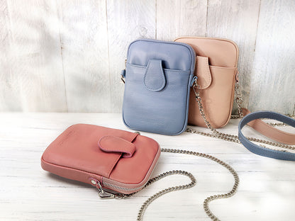 Toni&Friends Umhängetasche "Catene" Leder, (Farbe: rosa)