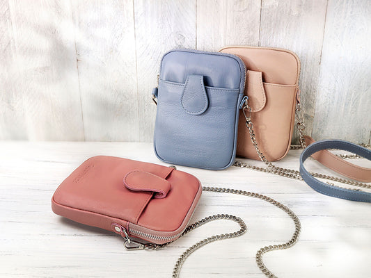 Toni&Friends Umhängetasche "Catene" Leder, (Farbe: beige)