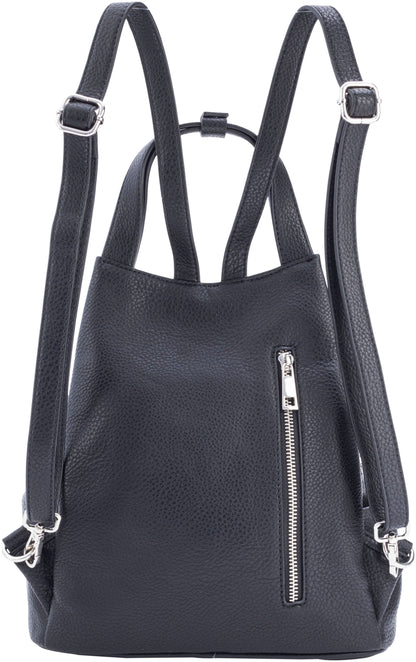 T&F Schulter- & Rucksacktasche "Sophia" (Farbe: schwarz)