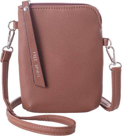 HJP Damen Umhängetasche "Joy" (Farbe: cognac)