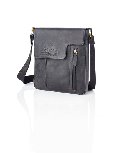 Watzmann Shoulderbag "Ryver" Leder (Farbe: anthrazit)