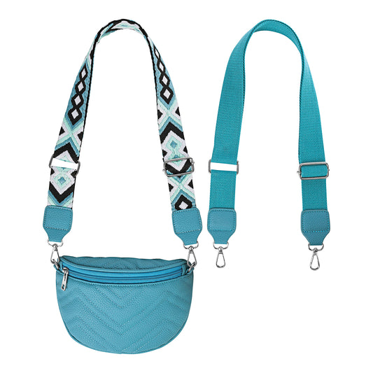 HJP Umhänge- & Bauchtasche "Couture" (Farbe: türkis)