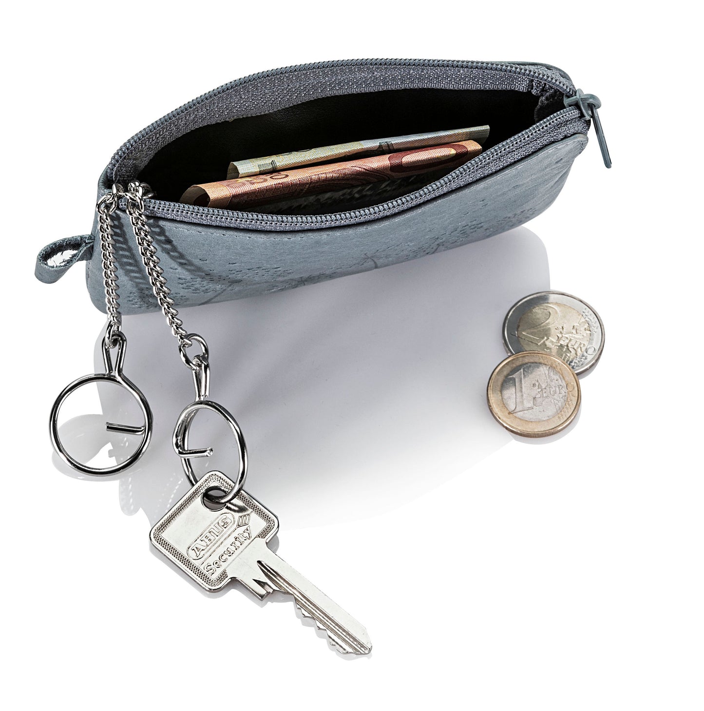 HJP Schlüsseltasche "Cléo" Leder (Farbe: taupe) mit Sternen-Prägung