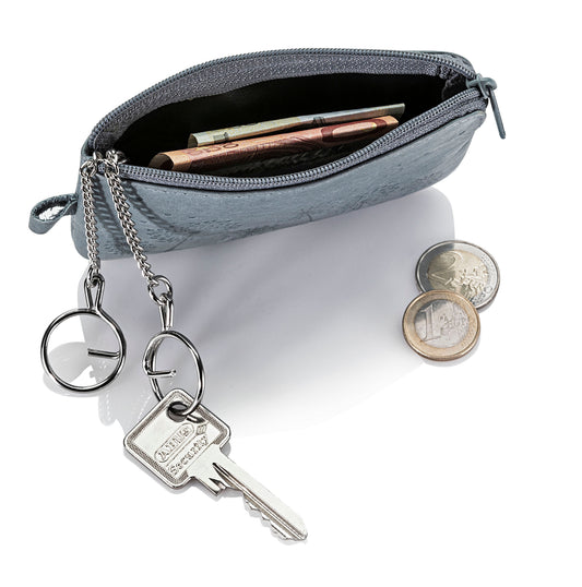 HJP Schlüsseltasche "Cléo" Leder (Farbe: taupe) mit Sternen-Prägung