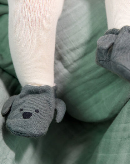 Lässig Krabbelschuhe "Little Chums - Dog", grau